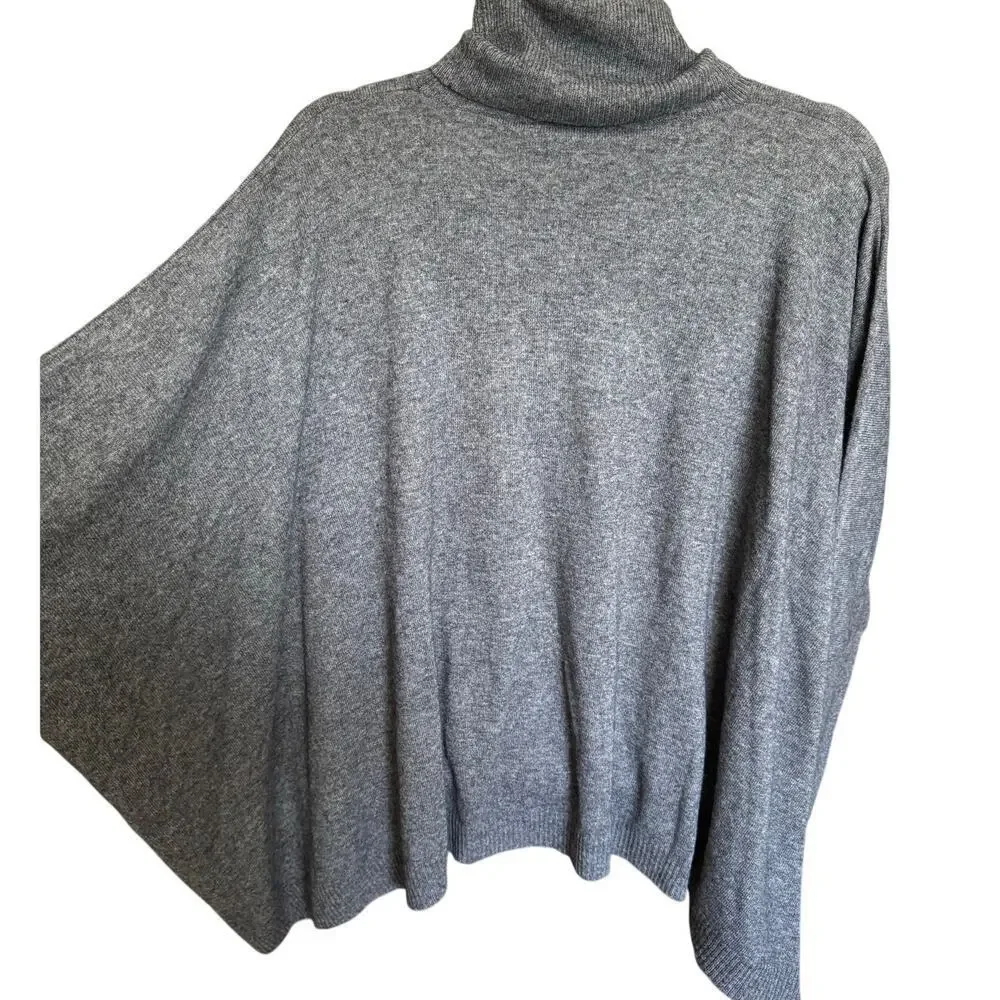 Reiss NWT Bijou Roll Neck Sweater Jumper Wool Loose Fit Charcoal Gray Size Large